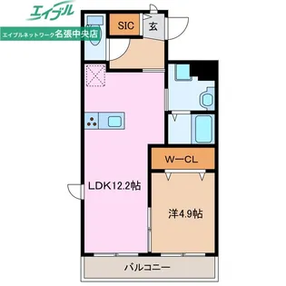 モンパールオキツモ希央台【2階】の間取り