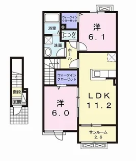 セレーノI【2階】の間取り