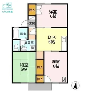 プレジール堀溝 B棟【1階】の間取り