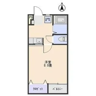 スクウェアコートC【1階】の間取り