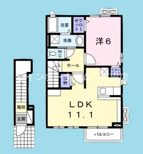 ソレアード つきみ野【2階】の間取り