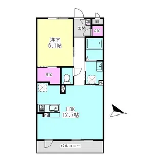 ウエストコート【1階】の間取り