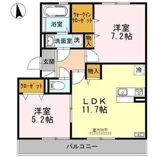 ~Piccolo Pino島町C棟~【3階】の間取り