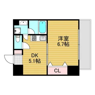 エクセル新大阪【2階】の間取り