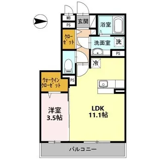 ルミエール新森【2階】の間取り