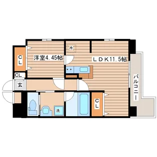 新田東レジデンス【2階】の間取り