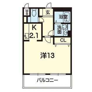ライズ九品寺II【3階】の間取り