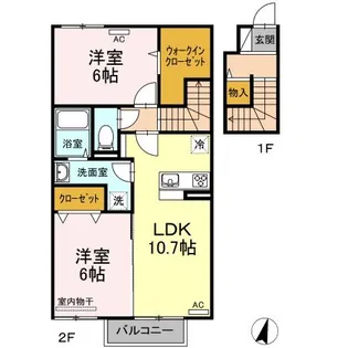 フラワーメゾン A棟【2階】の間取り