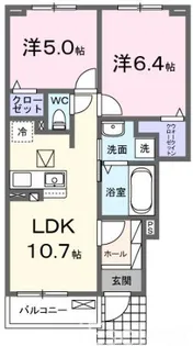 レーヴ【1階】の間取り