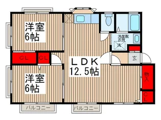 ツインハイム【2階】の間取り