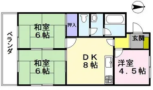 フローレ長谷川/2F【2階】の間取り