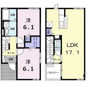 タカヴィレ【1階】の間取り