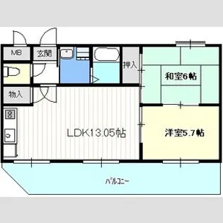 メゾンメリオール【1階】の間取り