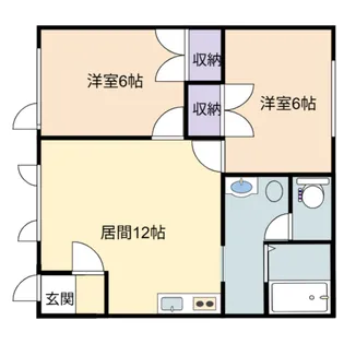 カトウハイツ21A 1階【1階】の間取り