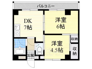 ラパンジール朝潮橋【6階】の間取り