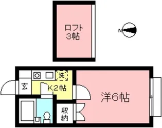 カメリアハイツ【2階】の間取り