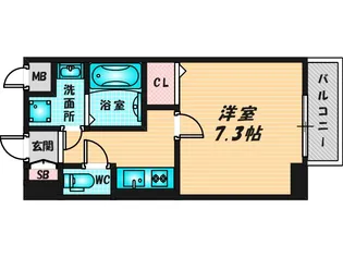 Metrosa深江橋【9階】の間取り
