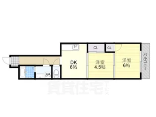メゾン南桃園【4階】の間取り