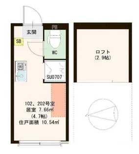 クレシア下高井戸【2階】の間取り