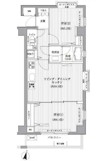 メゾンカルム西新宿【2階】の間取り