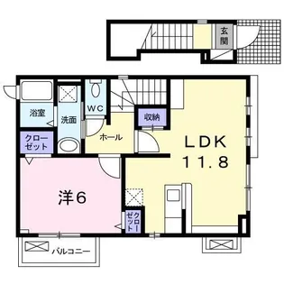 プロムナードA【2階】の間取り