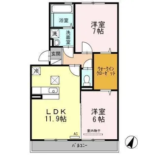 シナモンリッジ南 II【1階】の間取り