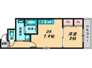 フジパレス吉田ノース【2階】の間取り