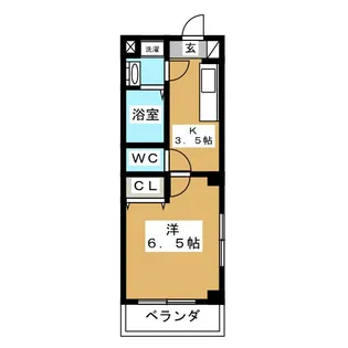 ポッドクレスト新丸子【3階】の間取り
