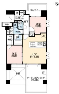 ウィルレーナ東京入谷【7階】の間取り