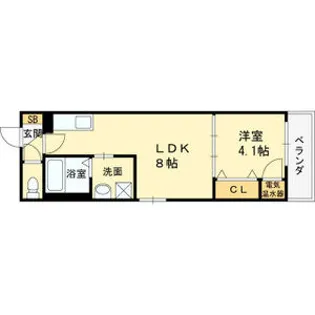 REPOS長瀬【1階】の間取り