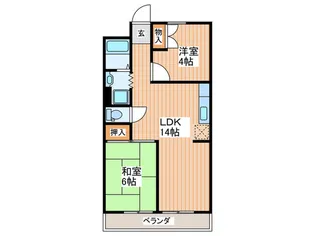エヌ・シ-ココモ放出【4階】の間取り