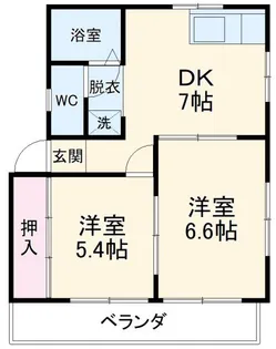 タウン竹の山【1階】の間取り