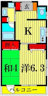 さくら弐番館【1階】の間取り