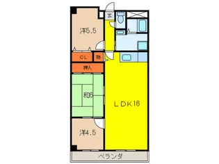 エリ-ナ宝塚【3階】の間取り