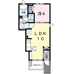 ジェルメ東狭山ヶ丘II【1階】の間取り