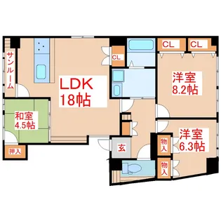ユナイテッド小川【4階】の間取り