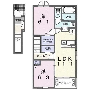 フラン メゾン ソレイユ【2階】の間取り