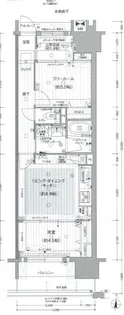 プレサンス ジェネ 新栄町駅前 葵【10階】の間取り