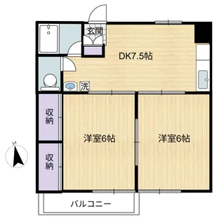 サンハイツ【1階】の間取り