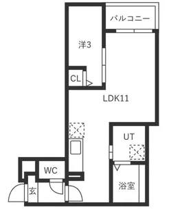 JACK IRUMANODAI【2階】の間取り