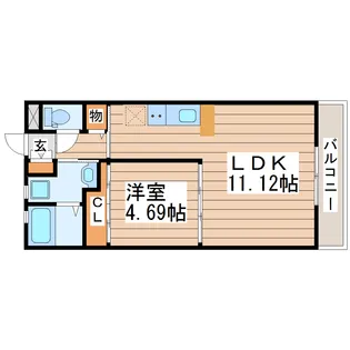 Ciel長町南【2階】の間取り