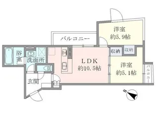HTピア赤坂【6階】の間取り