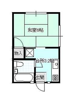 片町コーポ【2階】の間取り
