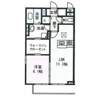 カーザ ヴェルデC【2階】の間取り