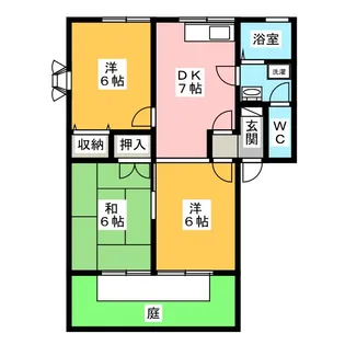 セジュール香久山 B棟【1階】の間取り