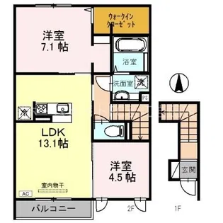 ルアーナB棟【2階】の間取り