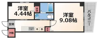 グランシアター高井田【10階】の間取り