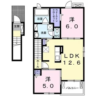 ラ・フォンテ西軽井沢 A【2階】の間取り