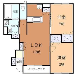 アジュール【1階】の間取り