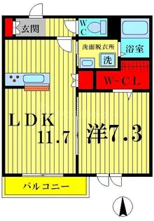 マーヴェラス六町【3階】の間取り